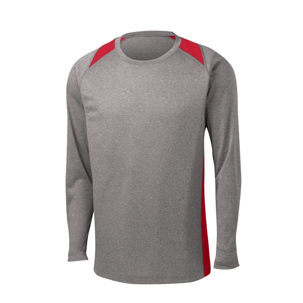 Sport-Tek Long Sleeve Heather Colorblock Contender Tee.... from ASI 84863 SanMar