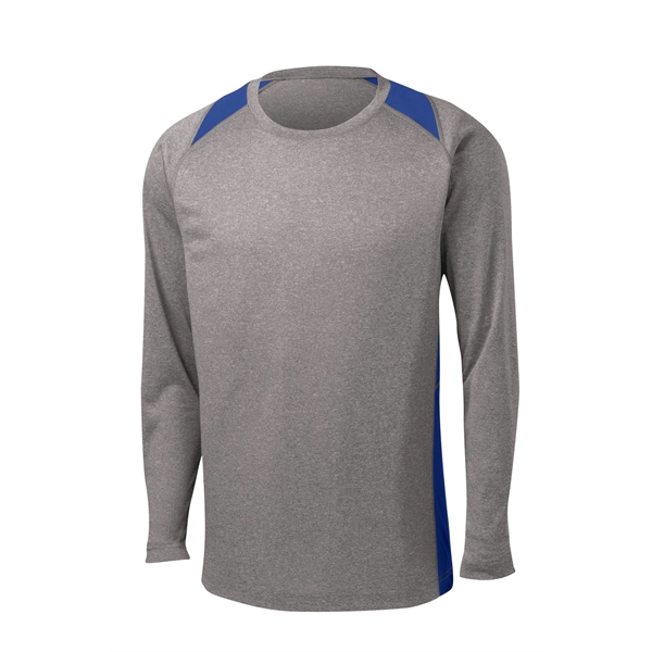 Sport-Tek Long Sleeve Heather Colorblock Contender Tee.... from ASI 84863 SanMar