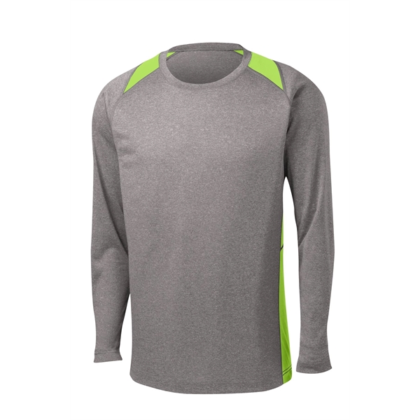 Sport-Tek Long Sleeve Heather Colorblock Contender Tee.... from ASI 84863 SanMar