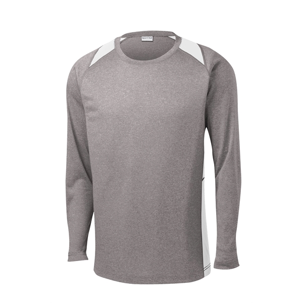 Sport-Tek Long Sleeve Heather Colorblock Contender Tee.... from ASI 84863 SanMar