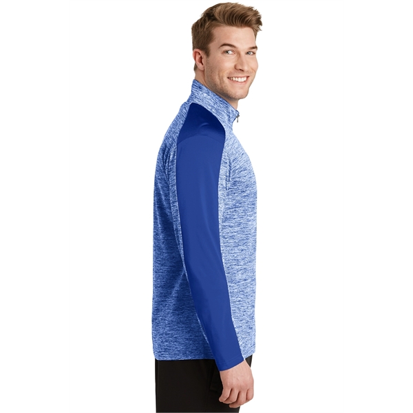 Sport-Tek PosiCharge Electric Heather Colorblock 1/4-Zip ...... from ASI 84863 SanMar