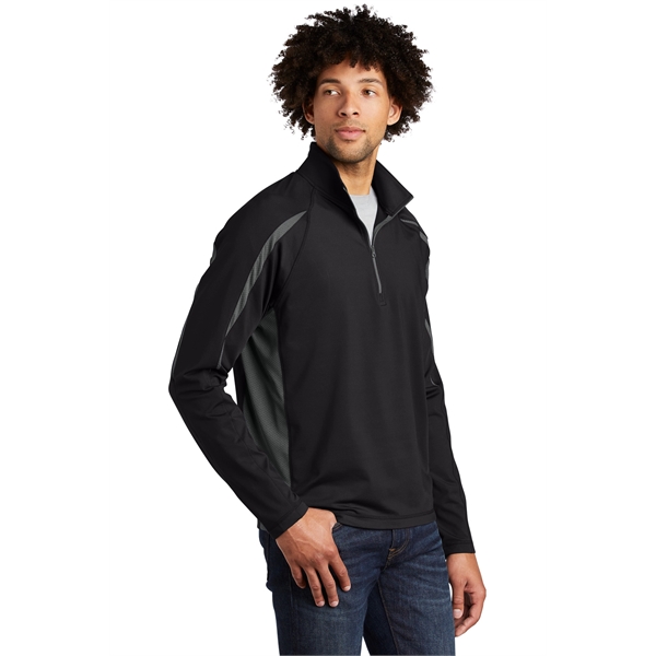 Sport-Tek Sport-Wick Stretch 1/2-Zip Colorblock Pullover.... from ASI 84863 SanMar