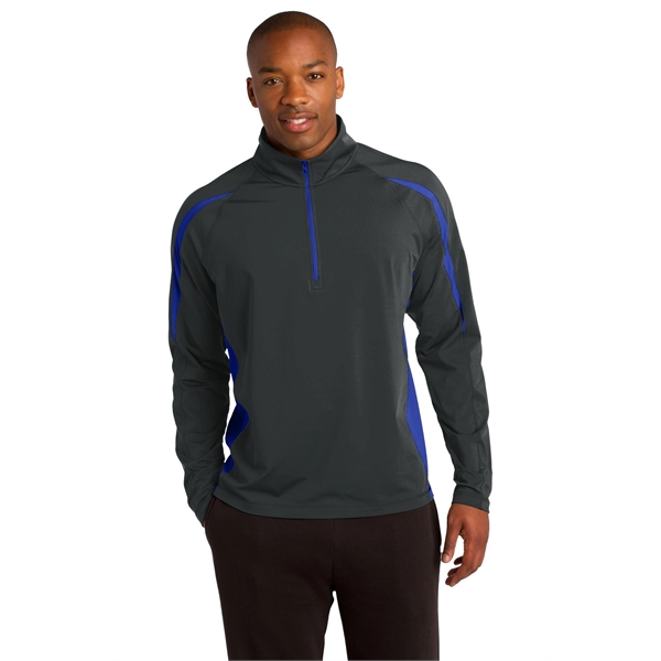 Sport-Tek Sport-Wick Stretch 1/2-Zip Colorblock Pullover.... from ASI 84863 SanMar