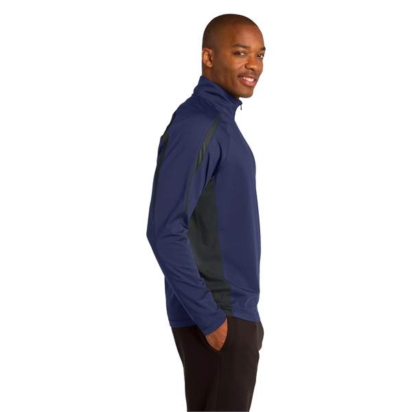 Sport-Tek Sport-Wick Stretch 1/2-Zip Colorblock Pullover.... from ASI 84863 SanMar