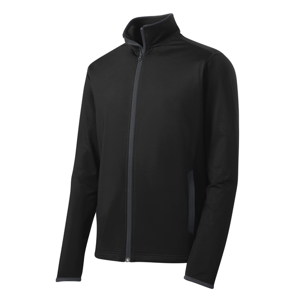 Sport-Tek Sport-Wick Stretch Contrast Full-Zip Jacket.... from ASI 84863 SanMar