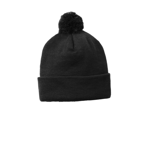 Sport-Tek Solid Pom Pom Beanie.... from ASI 84863 SanMar
