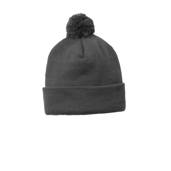 Sport-Tek Solid Pom Pom Beanie.... from ASI 84863 SanMar