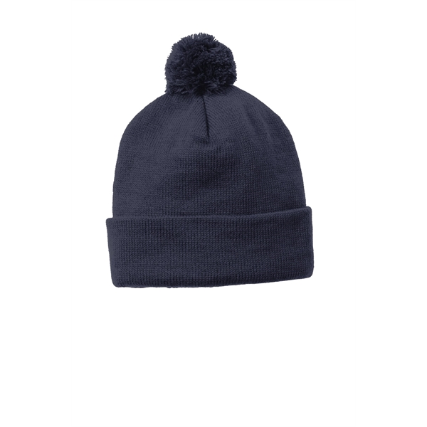 Sport-Tek Solid Pom Pom Beanie.... from ASI 84863 SanMar