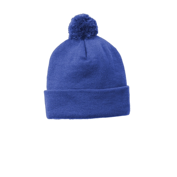 Sport-Tek Solid Pom Pom Beanie.... from ASI 84863 SanMar
