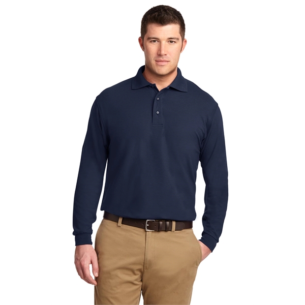 Port Authority Tall Silk Touch Long Sleeve Polo.... from ASI 84863 SanMar