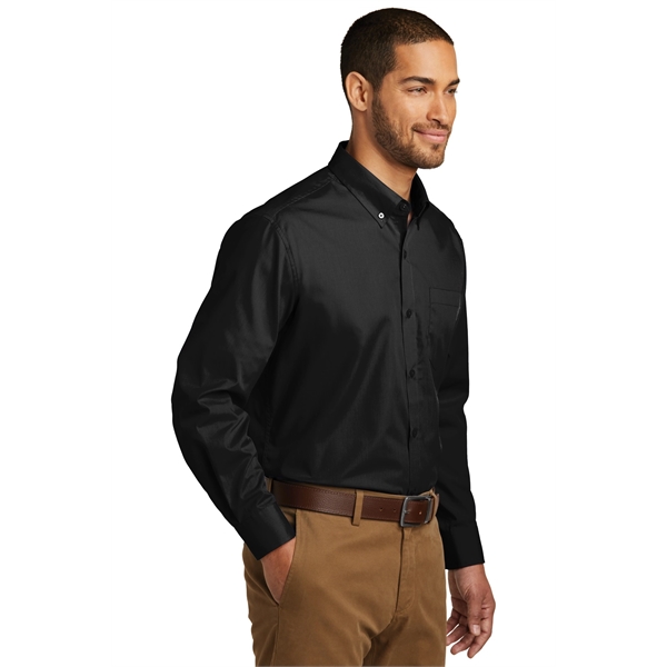Port Authority Long Sleeve Carefree Poplin Shirt.... from ASI 84863 SanMar