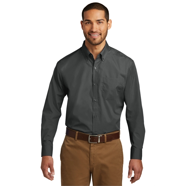 Port Authority Long Sleeve Carefree Poplin Shirt.... from ASI 84863 SanMar