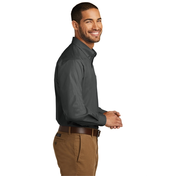 Port Authority Long Sleeve Carefree Poplin Shirt.... from ASI 84863 SanMar
