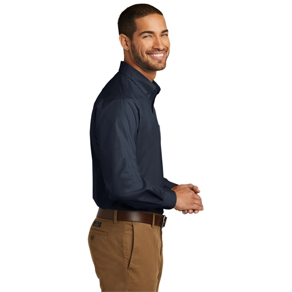 Port Authority Long Sleeve Carefree Poplin Shirt.... from ASI 84863 SanMar