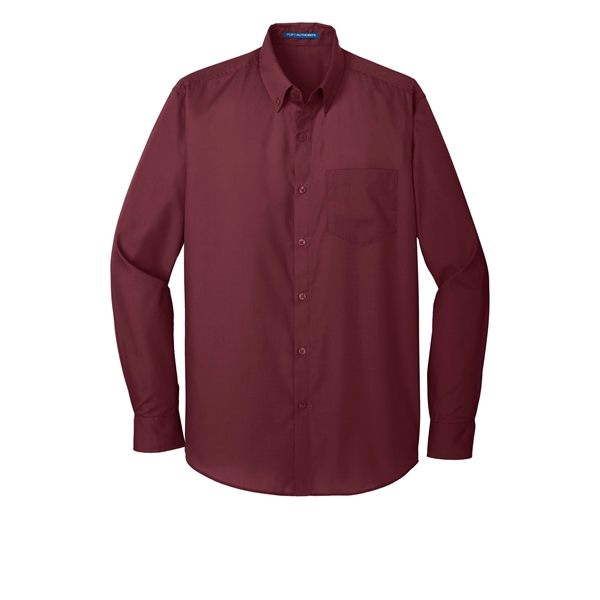 Port Authority Long Sleeve Carefree Poplin Shirt.... from ASI 84863 SanMar