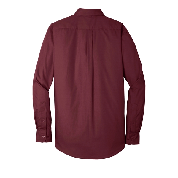 Port Authority Long Sleeve Carefree Poplin Shirt.... from ASI 84863 SanMar
