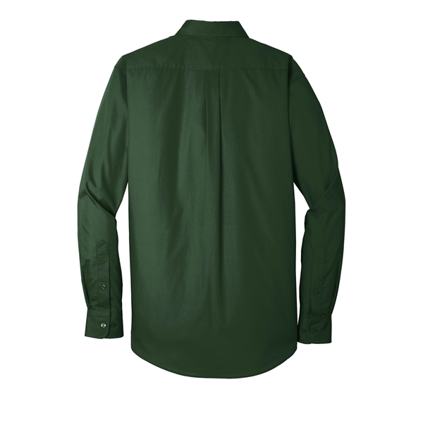 Port Authority Long Sleeve Carefree Poplin Shirt.... from ASI 84863 SanMar