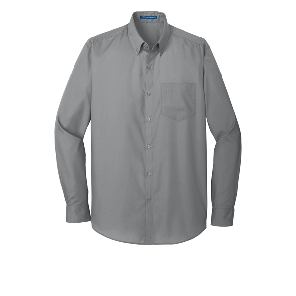 Port Authority Long Sleeve Carefree Poplin Shirt.... from ASI 84863 SanMar