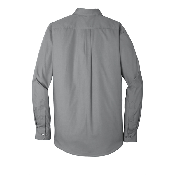 Port Authority Long Sleeve Carefree Poplin Shirt.... from ASI 84863 SanMar