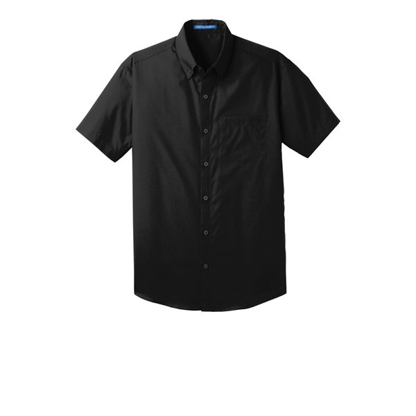Port Authority Short Sleeve Carefree Poplin Shirt.... from ASI 84863 SanMar