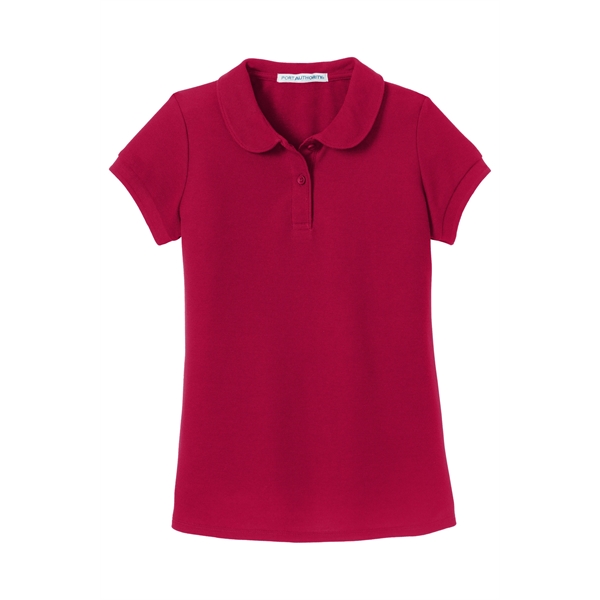 Port Authority Girls Silk Touch Peter Pan Collar Polo.... from ASI 84863 SanMar