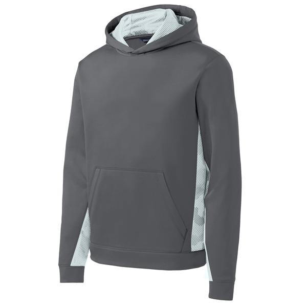 Sport-Tek Youth Sport-Wick CamoHex Fleece Colorblock Hood...... from ASI 84863 SanMar