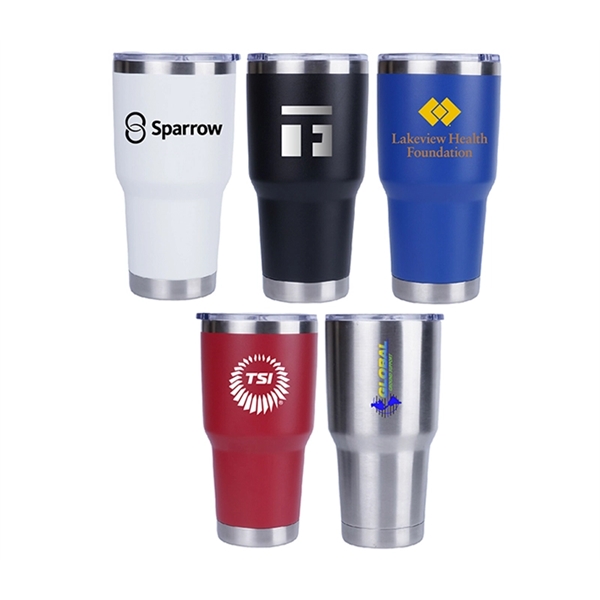 Double wall stainless steel travel tumbler, 30 oz. plus 1 color... from ASI 37218 Athena Promo (tm)