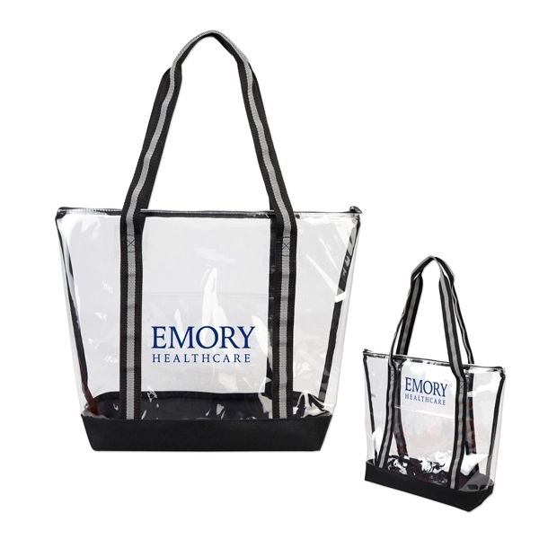 Clear TPU tote bag with handles, zipper closure and storage pouch.... from ASI 98360 WOWLine / WOWLine®
