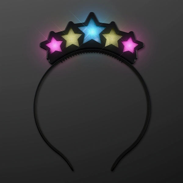 Sparkling Stars Party Lights Headband; Blank Pricing... from ASI 34194 ALightPromos