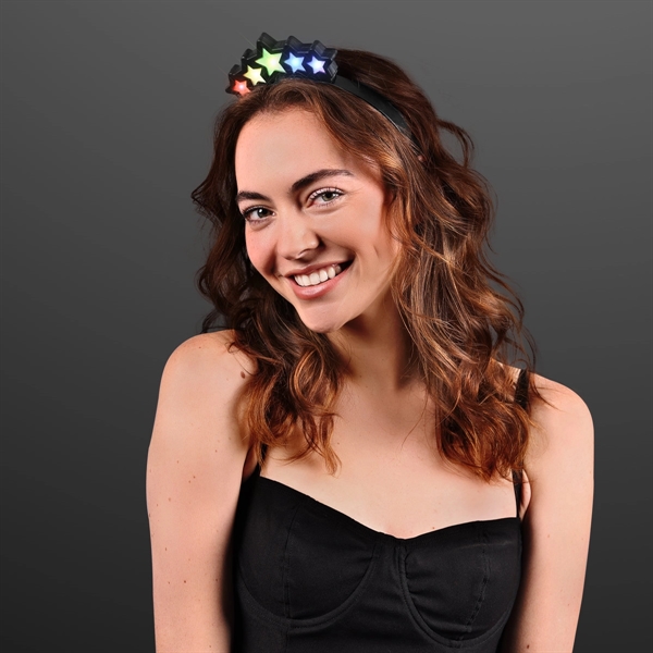 Sparkling Stars Party Lights Headband; Blank Pricing... from ASI 34194 ALightPromos