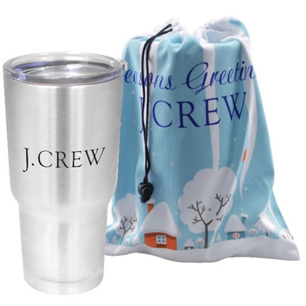 30 oz stainless steel vacuum tumbler in a microfiber gift bag.... from ASI 44900 NC Custom (CI/Lanco) / Lanco