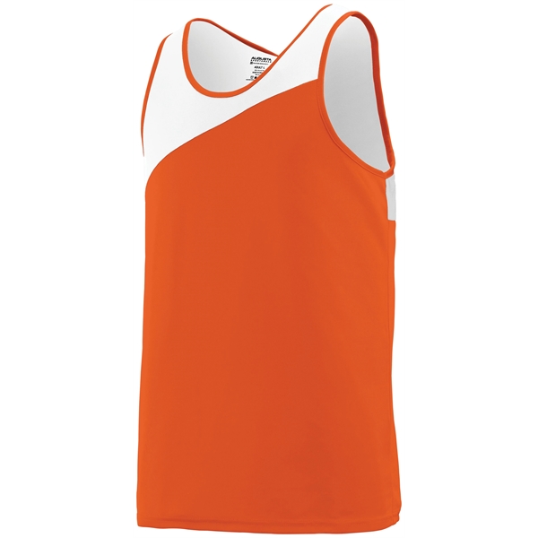 Adult jersey with moisture wicking, asymmetrical contrast color yoke, and double-needle... from ASI 37461 Augusta Sportswear