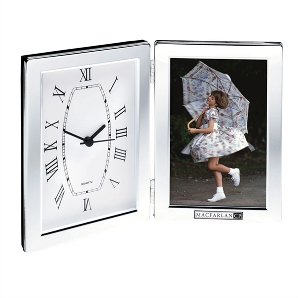 1.12" x 7" x 10" Jadis I desk clock/photo frame; includes... from ASI 67866 Logomark/Valumark