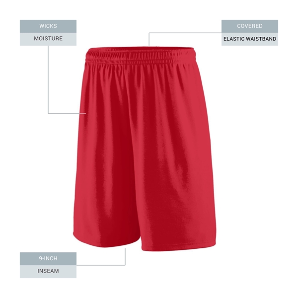 Youth sized training short made of 100% polyester with moisture wicking.... from ASI 37461 Augusta Sportswear / Augusta Sportswear, Inc. d/b/a Momentec Brands