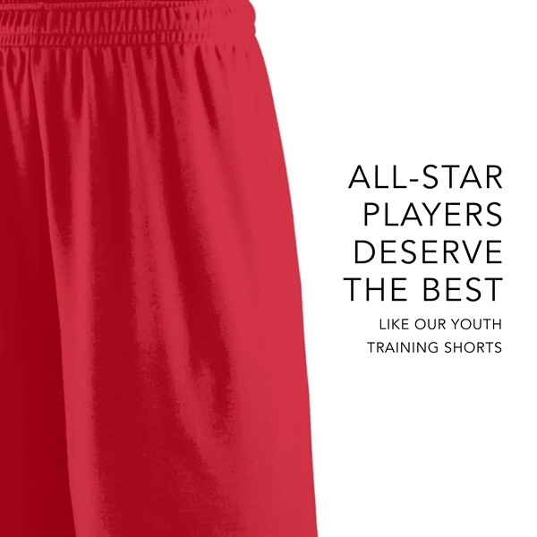 Youth sized training short made of 100% polyester with moisture wicking.... from ASI 37461 Augusta Sportswear / Augusta Sportswear, Inc. d/b/a Momentec Brands