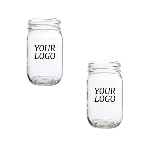 Mason drinking jar, 16 oz. plus 1 color silkscreen imprint on... from ASI 37218 Athena Promo (tm)