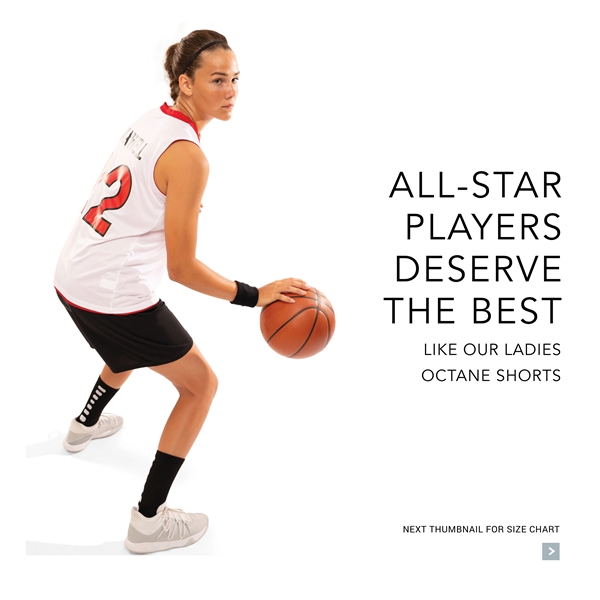 Ladies' Octane short made of 100% polyester knit with moisture wicking.... from ASI 37461 Augusta Sportswear / Augusta Sportswear, Inc. d/b/a Momentec Brands