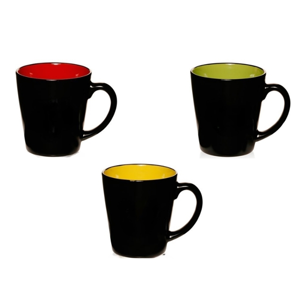 Two-tone ceramic mugs with 12 oz. capacity with 1 color silkscreen... from ASI 37218 Athena Promo (tm)