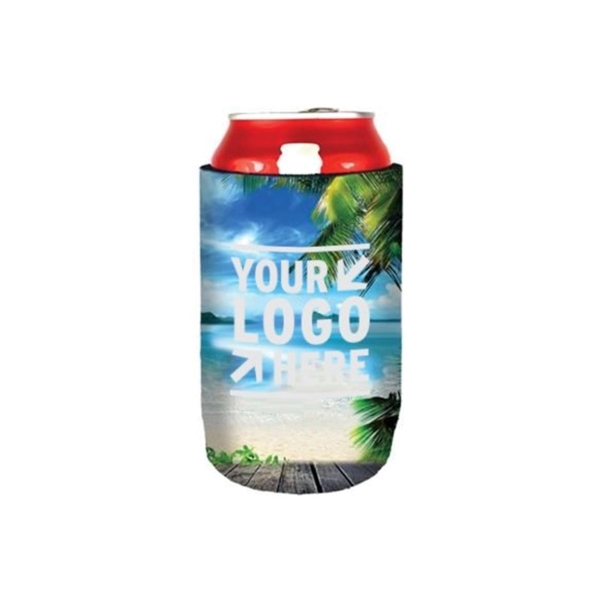 Full color premium collapsible foam can cooler plus full color imprint... from ASI 37218 Athena Promo (tm)