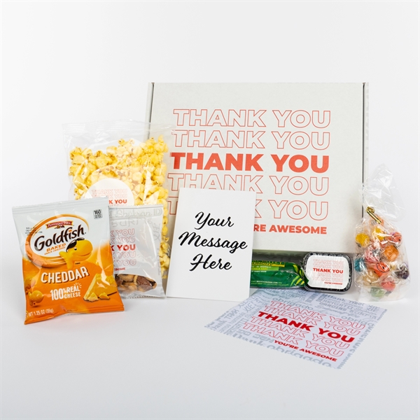 Thank You Happy gift set with assorted food gifts, microfiber cleaning... from ASI 61125 Hit Promotional Products / Hit®