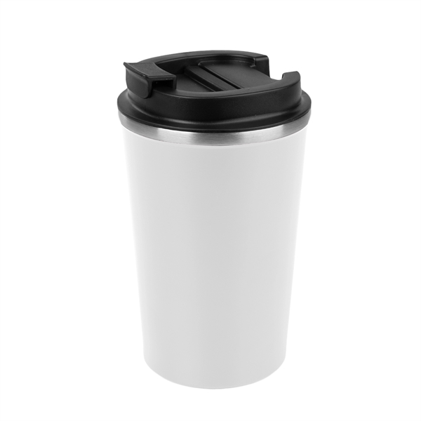 Insulated stainless steel 13 ounce tumbler with screw-on spill resistant lid.... from ASI 61125 Hit Promotional Products / Hit®