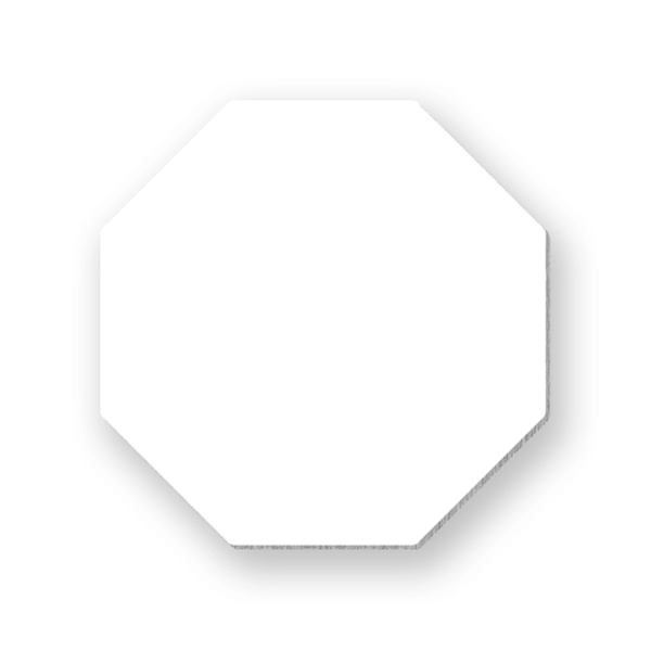 Octagon shaped chipboard button, 3".... from ASI 93520 Ventura Inc