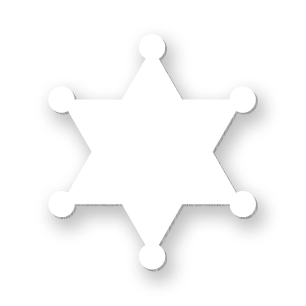 Sheriff badge shaped chipboard button.... from ASI 93520 Ventura Inc