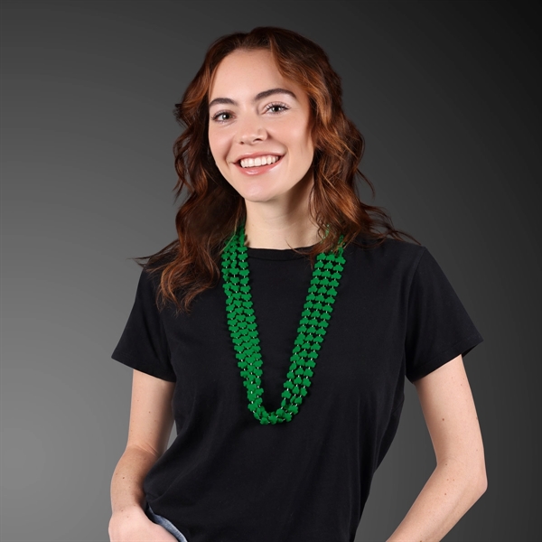 Rounded Mini Shamrocks Bead Necklace; Blank Pricing... from ASI 34194 ALightPromos