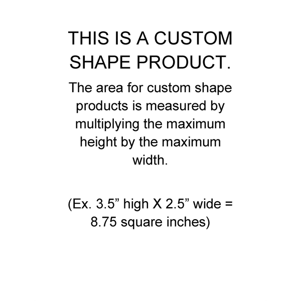 Full color custom shape button made of 30 mil. high impact... from ASI 93520 Ventura Inc