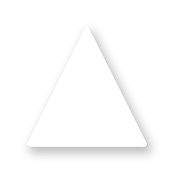 Triangle shaped poly button made of 30 mil. high impact polystyrene... from ASI 93520 Ventura Inc