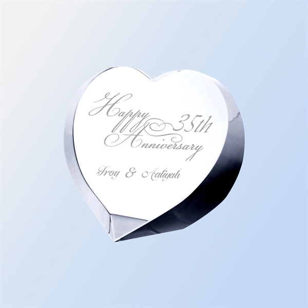 Crystal Heart Paperweight... from ASI 31517 Admart Products / Admart Line