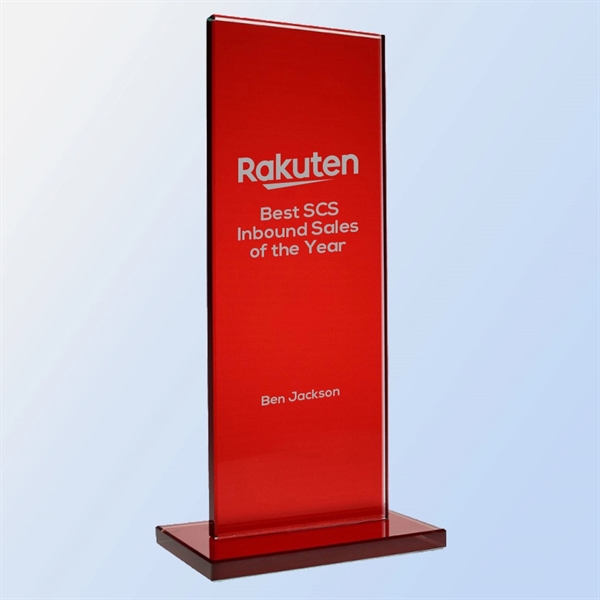 Jade Glass Red Rectangle Award... from ASI 31517 Admart Products / Admart Line