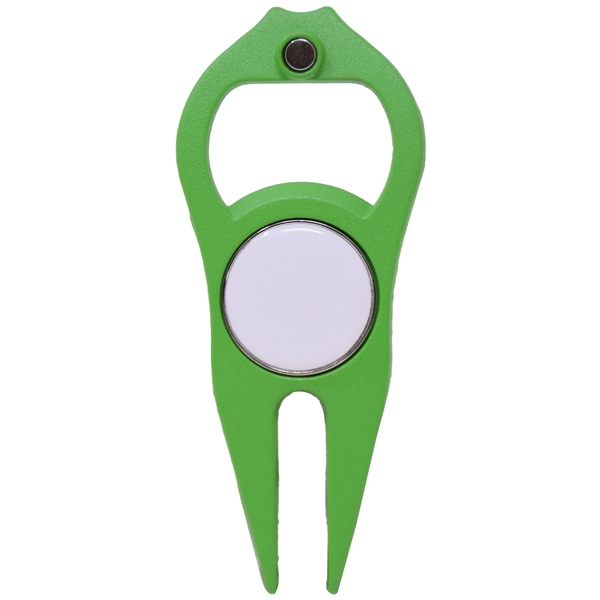 6-in-1 golf divot tool featuring a magnetic golf ball marker, bottle/can... from ASI 38120 Ball Pro / Diversified Quality Kitchenware