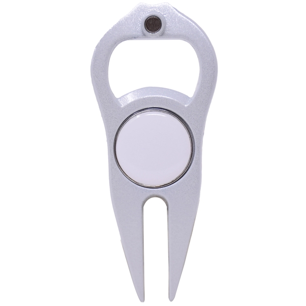 6-in-1 golf divot tool featuring a magnetic golf ball marker, bottle/can... from ASI 38120 Ball Pro / Diversified Quality Kitchenware